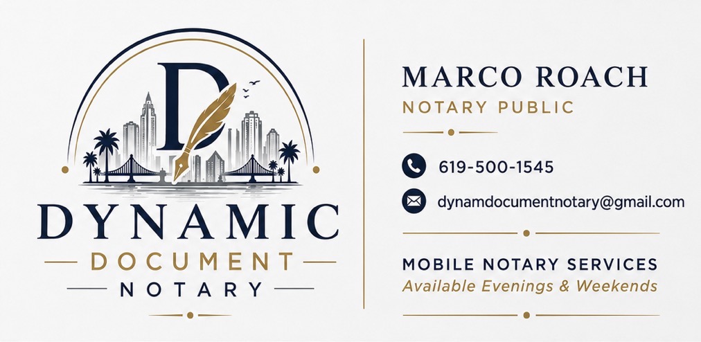 Dynamic Document Notary business card